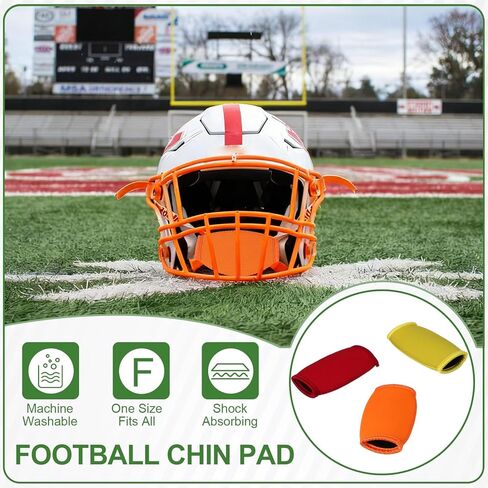 Football Chin Pad, Football Chin Cover Helmet Pad Polyester Sport Accessories One Size Fits All - Fitting for (Rugby/Lacrosse/Biking) in Saudi Arabia
