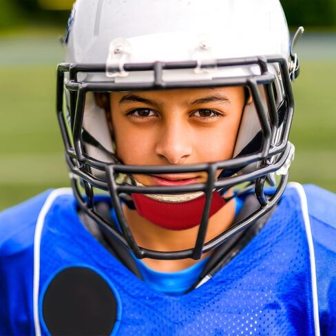 Football Chin Pad, Football Chin Cover Helmet Pad Polyester Sport Accessories One Size Fits All - Fitting for (Rugby/Lacrosse/Biking) in Saudi Arabia
