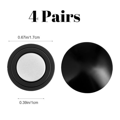 4 أزواج من مشابك مريلة السباق المغناطيسية، حامل رقم سباق الماراثون بإبزيم مغناطيسي لتثبيت مريلة السباق، معدات الجري للجري في سباق الترياتلون (أسود) in Kuwait