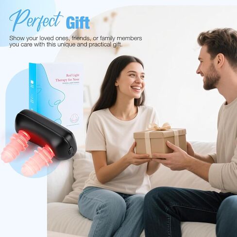 Upgraded Red Light Nasal Therapy Device, Four Light Therapy Modes, Portable Red Light Therapy for Nose, Red Light Nasal Soothing Device Relieves Nasal Dryness and Sinus Discomfort in Kuwait