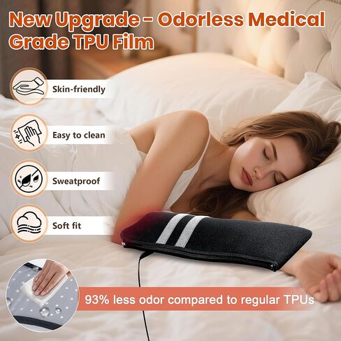 Red Light Therapy Glove for Hand & Wrist 150 LEDs Infrared Light Therapy for Finger Joint Relief, 17"x4" Portable Red Light Therapy Pad for Body & Arm, 660nm 850nm Dual Wavelength, Gifts for Women in Saudi Arabia