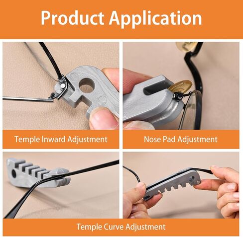 2PCS Eyeglass Frame Adjustment Tool, Eyeglass Frame Bender & Temple Arm Repair Tool, Professional Glasses Adjustment Kit for DIY Glasses Repair at Home in Kuwait