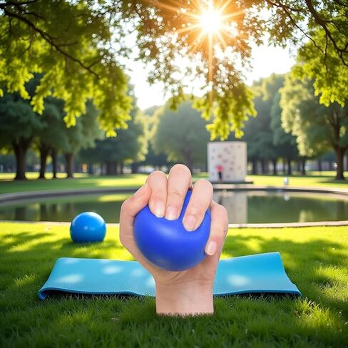 كرة قبضة تمرين اليد، مقوي للأصابع باللون الأزرق، أداة تدريب للمعصم واليد للرياضة واللياقة البدنية in Kuwait