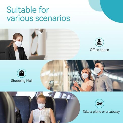 60pcs KF94 mask,Disposable Black Masks,4 layers Protection Filter Efficiency>95%,Double line nasal frame,Highly elastic ear straps,Breathable comfort,Suitable men women daily use in Saudi Arabia