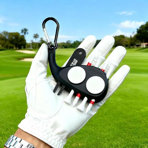 حامل تي شيرت جولف لملحقات حقيبة الجولف للرجال، حامل تي شيرت 3 في 1، يتضمن 6 تي شيرت جولف، أداة إصلاح ديفت وعلامة كرة جولف، هدايا جولف أنيقة للرجال والنساء in Kuwait