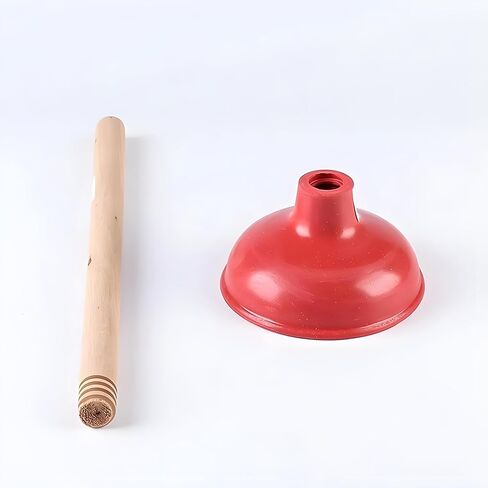 Bexter 19-Inch Toilet Plunger, Pack of 2 – Wooden Handle & Heavy-Duty Rubber Cup for Toilets, Sinks & Drains – Auburn in Kuwait