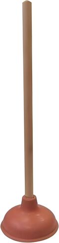 Bexter 19-Inch Toilet Plunger, Pack of 2 – Wooden Handle & Heavy-Duty Rubber Cup for Toilets, Sinks & Drains – Auburn in Kuwait