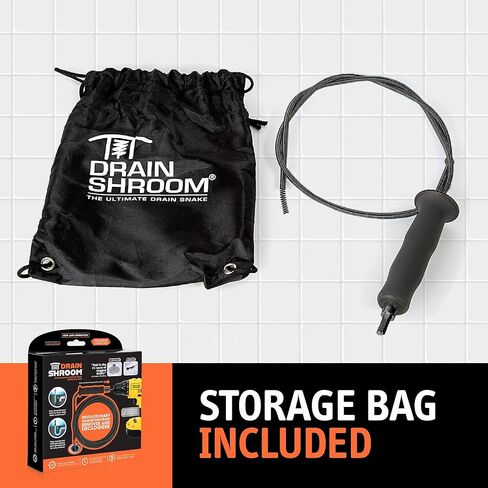 استنزاف الثعبان، 91.44 سم، مرفق مثقاب كهربائي، مزيل انسداد الشعر لحوض الحمام وحوض الاستحمام، من الفولاذ المقاوم للصدأ، أسود مطفي in Kuwait