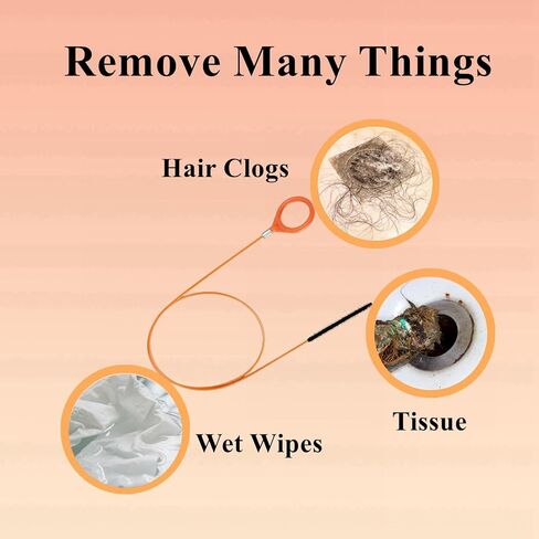 أداة إزالة انسداد شعر الأفعى بطول 35 بوصة، ثعبان سباكة فولاذي طويل مرن مضاد للكسر، لحوض الحمام، الدش، حوض الاستحمام، تصريف الأنابيب (4 عبوات) in Kuwait