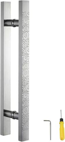 مقبض سحب باب خشبي وزجاجي قديم، مقبض معدني طويل منزلق بتصميم سحابي ميمون، فضي 40 سم (15.75 بوصة) للاستخدام التجاري والمنزلي in Kuwait