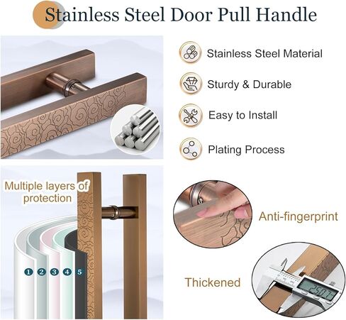 مقبض سحب باب خشبي وزجاجي قديم، مقبض معدني طويل منزلق بتصميم سحابي ميمون، فضي 40 سم (15.75 بوصة) للاستخدام التجاري والمنزلي in Kuwait