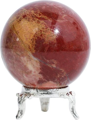 Zaicus noreena jasper كرة الكرة مع كرة أحجار الكلام المعدنية للسحر والكرات الزخرفية النحت تمثال ديكور المنزل مجموعة الهدية الهدية الفوتوغرافي الكريستال الكرة الزخرفة in Kuwait
