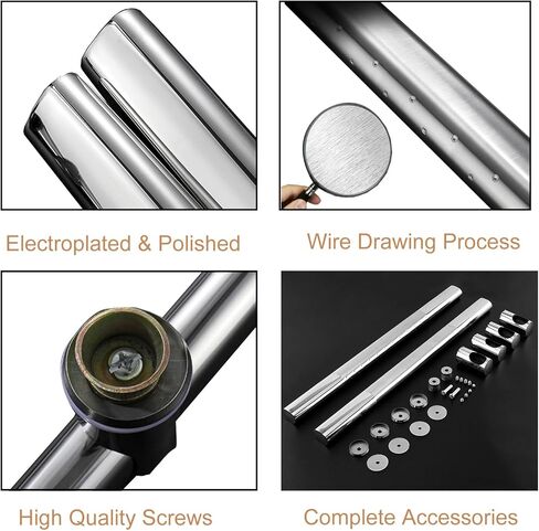 مقبض باب زجاجي مزدوج الجوانب قابل للتعديل، سحب باب الحظيرة للمنزل والتجاري مقاس 59 بوصة، مثالي للمكتب والمتجر والفندق ومركز الحمام، سهل التركيب، تصميم متين in Kuwait