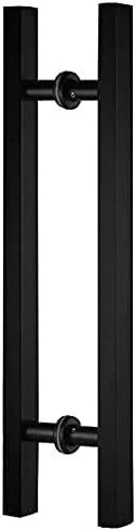 Door Handlesets Heavy Duty Stainless Steel Square Tube Commercial Push-Pull Door Handle/Glass Door Handle/Barn Door Pull Handle, Black/Silver - 6 Sizes (Color : Silver, Size : 600 in Saudi Arabia