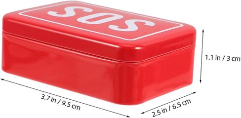 Alasum 2pcs Emergency Medicine Tin Compact and Portable First Aid Storage Box for Family Travel in Saudi Arabia