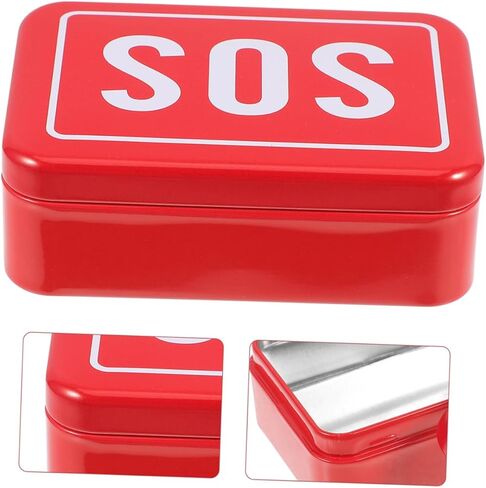 Alasum 2pcs Emergency Medicine Tin Compact and Portable First Aid Storage Box for Family Travel in Saudi Arabia