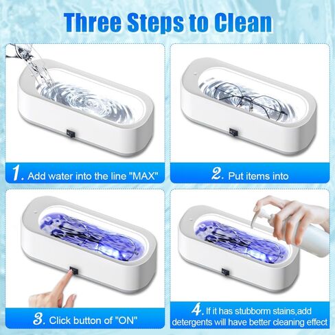 Ultrasonic Jewelry Cleaner, 45kHz Professional Ultrasonic Cleaner Machine with Timer & Control, Ultrasonic Cleaner for All Jewelry, Silver, Dentures, Gold, Glasses, Retainer in Saudi Arabia