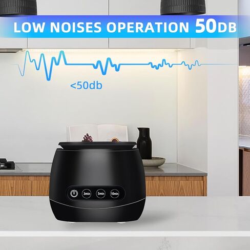 منظف ​​بالموجات فوق الصوتية، آلة تنظيف المثبات بالموجات فوق الصوتية 45 كيلو هرتز مع ثلاثة أوضاع، فرشاة أسنان، مجوهرات، خواتم وأكثر، أسود in Kuwait