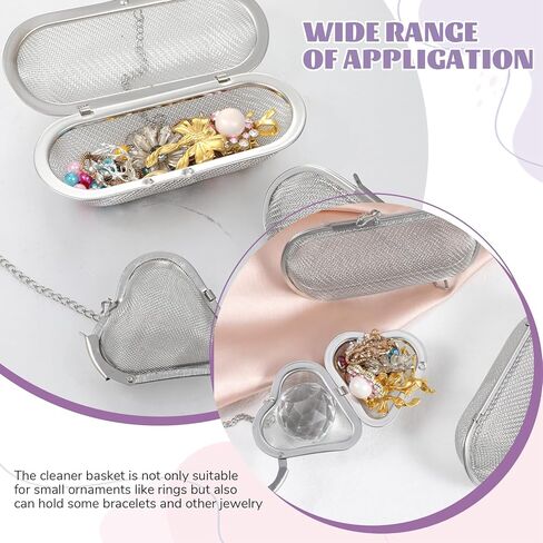 3 PCS Ultrasonic Cleaner Basket Stainless Mesh Baskets Ultrasonic Jewelry Cleaner Basket for Ultrasonic-Parts Jewelry Watch Cleaning in Kuwait