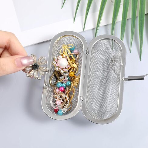 3 PCS Ultrasonic Cleaner Basket Stainless Mesh Baskets Ultrasonic Jewelry Cleaner Basket for Ultrasonic-Parts Jewelry Watch Cleaning in Kuwait