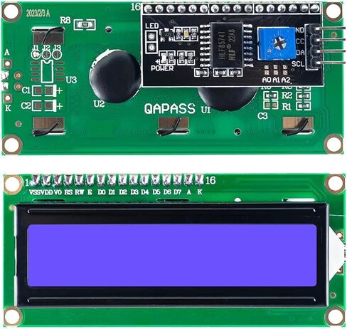 4PCS I2C IIC 1602 LCD Display Module 16x2 Character Serial LCD Screen with Blue Backlight & PCF8574 for Ar duino Rasp Berry P i STM 32 DIY Projects Electrical Internet of Things in Kuwait