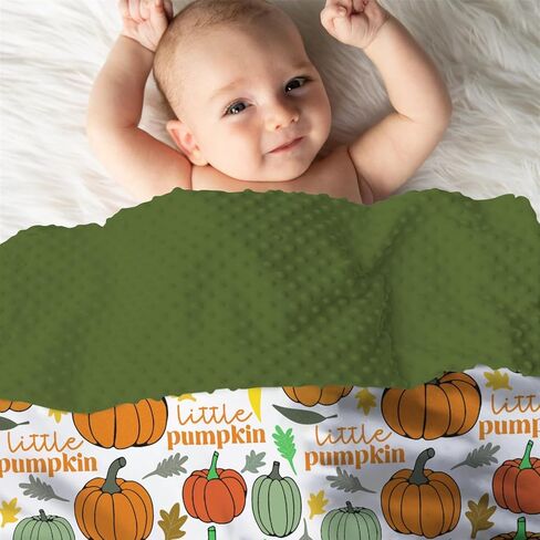 Mink Baby Girls Blankets Purple Pink Halloween Ghost Floral, Spooky Holiday Soft Double Layer Dotted Backing Receiving Swaddle, Newborn Infant Toddler Nursery Crib Bedding Shower Gift 30 x 40 in Kuwait