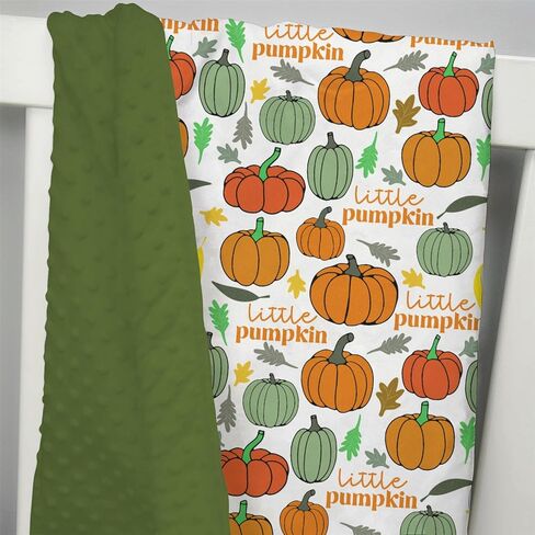 Mink Baby Girls Blankets Purple Pink Halloween Ghost Floral, Spooky Holiday Soft Double Layer Dotted Backing Receiving Swaddle, Newborn Infant Toddler Nursery Crib Bedding Shower Gift 30 x 40 in Kuwait