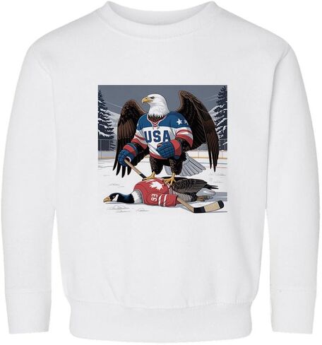 TeesAndTankYou USA Eagle Kids Sweatshirt Toddler in Saudi Arabia