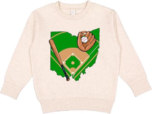 inktastic Ohio Baseball Diamond with Bat and Glove Toddler Sweatshirt in Saudi Arabia