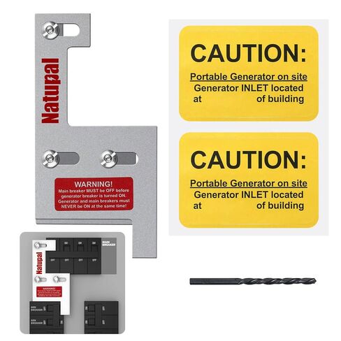 Generator Interlock Kit Compatible with GE 100 Amp Panels. 1 3/8 Inches Spacing Between Main and Generator Breaker, Professional and Interlock Kit in Saudi Arabia
