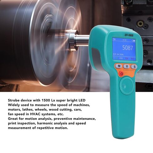 Digital Speed Stroboscope, LED Flash Strobe Tachometer with 1500LX Ultra Bright LEDs00B Rechargeable Handheld Stroboscopes for Rotational Speed Vibration Measurement in Saudi Arabia