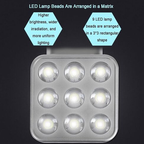 LED Digital Strobe Light Tachometer, Handheld Stroboscope with LCD Display, Adjustable Strobe Frequency, 9 Lamp Beads & Range 200-999999RPM, for Gears, Tires to Measure in Kuwait