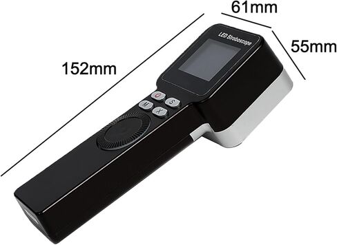 LED Digital Strobe Light Tachometer, Handheld Stroboscope with LCD Display, Adjustable Strobe Frequency, 9 Lamp Beads & Range 200-999999RPM, for Gears, Tires to Measure in Kuwait