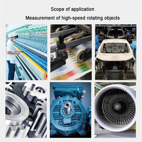 LED Digital Strobe Light Tachometer, Handheld Stroboscope with LCD Display, Adjustable Strobe Frequency, 9 Lamp Beads & Range 200-999999RPM, for Gears, Tires to Measure in Kuwait