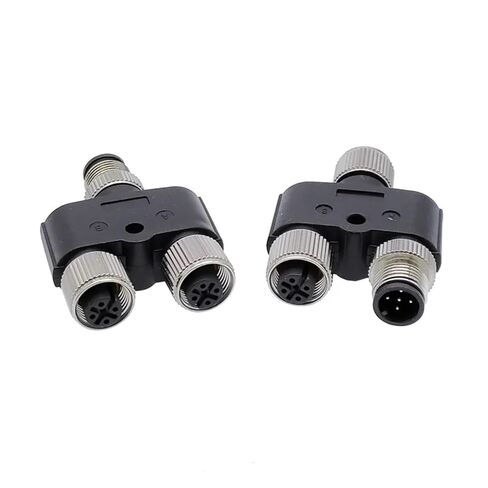M12 Sensor Connector Male Female Y Shaped Conversion 4 5 8 Pin Connectors 1Pcs(4P Y (1M-2F)) in Saudi Arabia