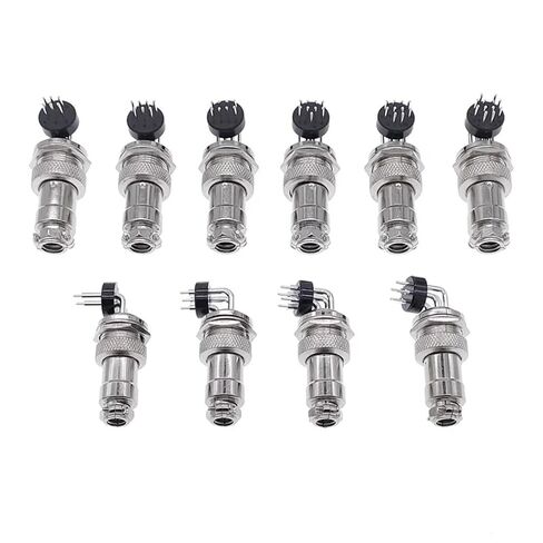 GX16 Connector PCB Circuit Board Soldering Plate Socket 90 Degree Curved Needle Connectors 2/3/4/5/6/7/8/9/10Pins 1Pcs(5pin) in Saudi Arabia