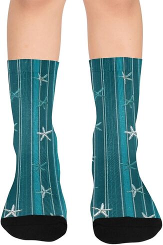 جوارب Meteor Blue Star Art للمشي لمسافات طويلة - جوارب شتوية حرارية سميكة دافئة للأولاد والبنات للمدرسة، والارتداء اليومي والأنشطة الخارجية in Kuwait