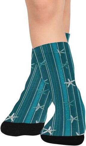 جوارب Meteor Blue Star Art للمشي لمسافات طويلة - جوارب شتوية حرارية سميكة دافئة للأولاد والبنات للمدرسة، والارتداء اليومي والأنشطة الخارجية in Kuwait