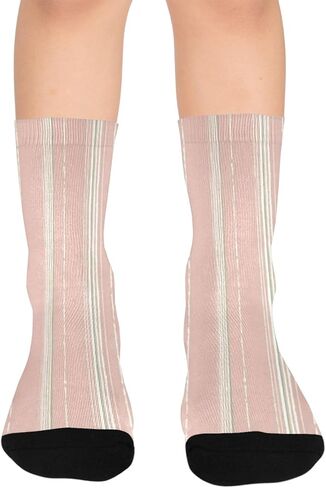 جوارب مرحة مطبوعة مخططة بلون أحمر الخدود - جوارب شتوية حرارية سميكة دافئة للأولاد والبنات الصغار للمدرسة، والارتداء اليومي والأنشطة الخارجية in Kuwait