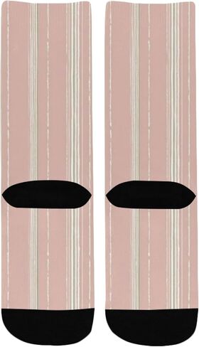 جوارب مرحة مطبوعة مخططة بلون أحمر الخدود - جوارب شتوية حرارية سميكة دافئة للأولاد والبنات الصغار للمدرسة، والارتداء اليومي والأنشطة الخارجية in Kuwait