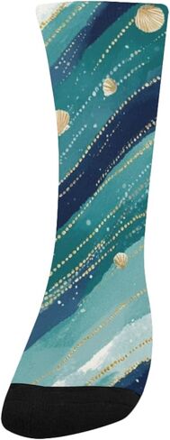 جوارب المشي لمسافات طويلة بطبعة نجوم المحيط - جوارب شتوية حرارية سميكة دافئة للأولاد والبنات للمدرسة، والارتداء اليومي والأنشطة الخارجية in Kuwait