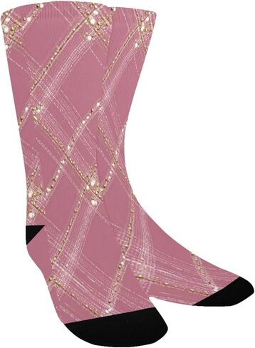 جوارب المشي لمسافات طويلة بطبعة منقوشة باللون الوردي - جوارب شتوية حرارية سميكة دافئة للأولاد والبنات للمدرسة، والارتداء اليومي والأنشطة الخارجية in Kuwait