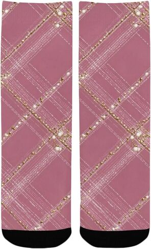 جوارب المشي لمسافات طويلة بطبعة منقوشة باللون الوردي - جوارب شتوية حرارية سميكة دافئة للأولاد والبنات للمدرسة، والارتداء اليومي والأنشطة الخارجية in Kuwait