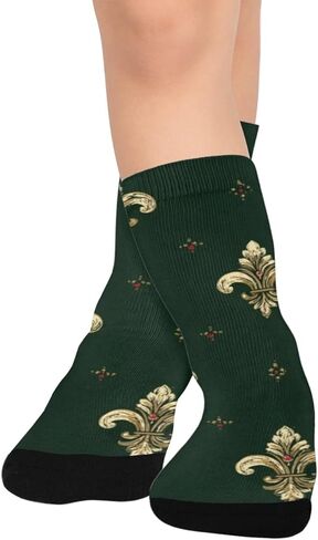 جوارب التنزه سيرًا على الأقدام بطبعة فلور زمرد - جوارب شتوية حرارية سميكة دافئة للأولاد والبنات الصغار للمدرسة، والارتداء اليومي والأنشطة الخارجية in Kuwait