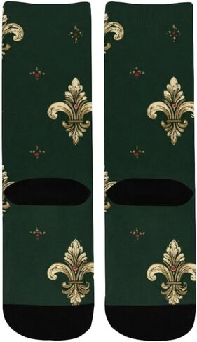 جوارب التنزه سيرًا على الأقدام بطبعة فلور زمرد - جوارب شتوية حرارية سميكة دافئة للأولاد والبنات الصغار للمدرسة، والارتداء اليومي والأنشطة الخارجية in Kuwait