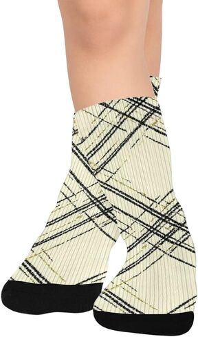 جوارب المشي لمسافات طويلة منقوشة بلون الشمبانيا - جوارب شتوية حرارية سميكة دافئة للأولاد والبنات للمدرسة، والارتداء اليومي والأنشطة الخارجية in Kuwait