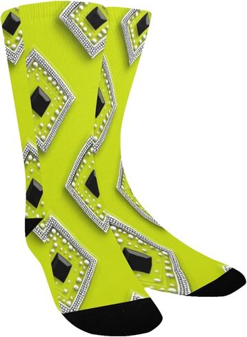 جوارب للتنزه سيرًا على الأقدام بطبعة أحجار كريمة نيون - جوارب شتوية حرارية سميكة دافئة للأطفال الصغار للأولاد والبنات للمدرسة، والارتداء اليومي والأنشطة الخارجية in Kuwait