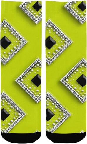 جوارب للتنزه سيرًا على الأقدام بطبعة أحجار كريمة نيون - جوارب شتوية حرارية سميكة دافئة للأطفال الصغار للأولاد والبنات للمدرسة، والارتداء اليومي والأنشطة الخارجية in Kuwait