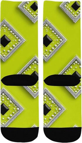 جوارب للتنزه سيرًا على الأقدام بطبعة أحجار كريمة نيون - جوارب شتوية حرارية سميكة دافئة للأطفال الصغار للأولاد والبنات للمدرسة، والارتداء اليومي والأنشطة الخارجية in Kuwait