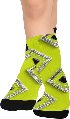 جوارب للتنزه سيرًا على الأقدام بطبعة أحجار كريمة نيون - جوارب شتوية حرارية سميكة دافئة للأطفال الصغار للأولاد والبنات للمدرسة، والارتداء اليومي والأنشطة الخارجية in Kuwait